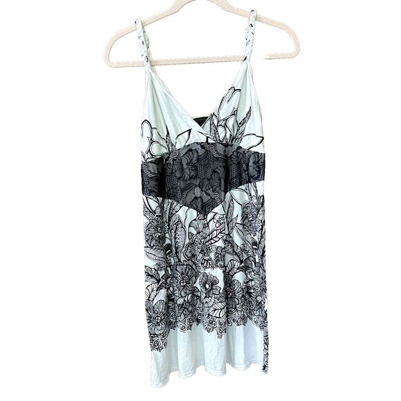 Soma Nightgown Babydoll Womens Small Adjustable‎ Sleeveless Lace Floral Stretch - Picture 1 of 4
